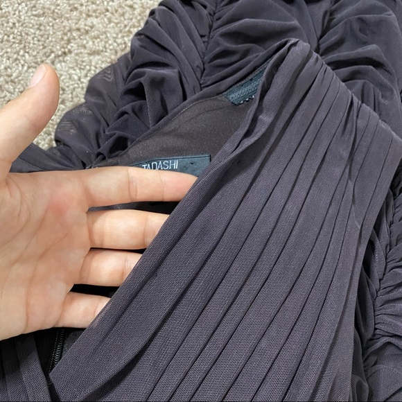 Tadashi Shoji Brown Ruched Sleeveless Dress - Picture 14 of 14